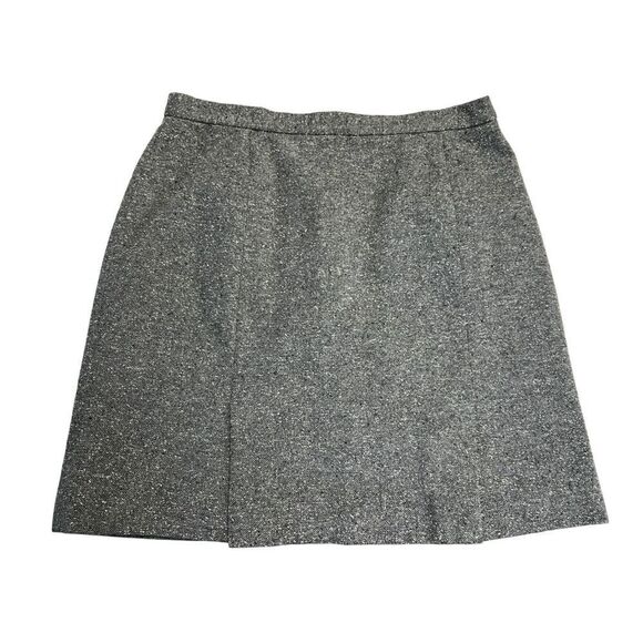 J.Jill woman’s 14 gray tweed wool blend blazer skirt set casual career - Picture 6 of 15